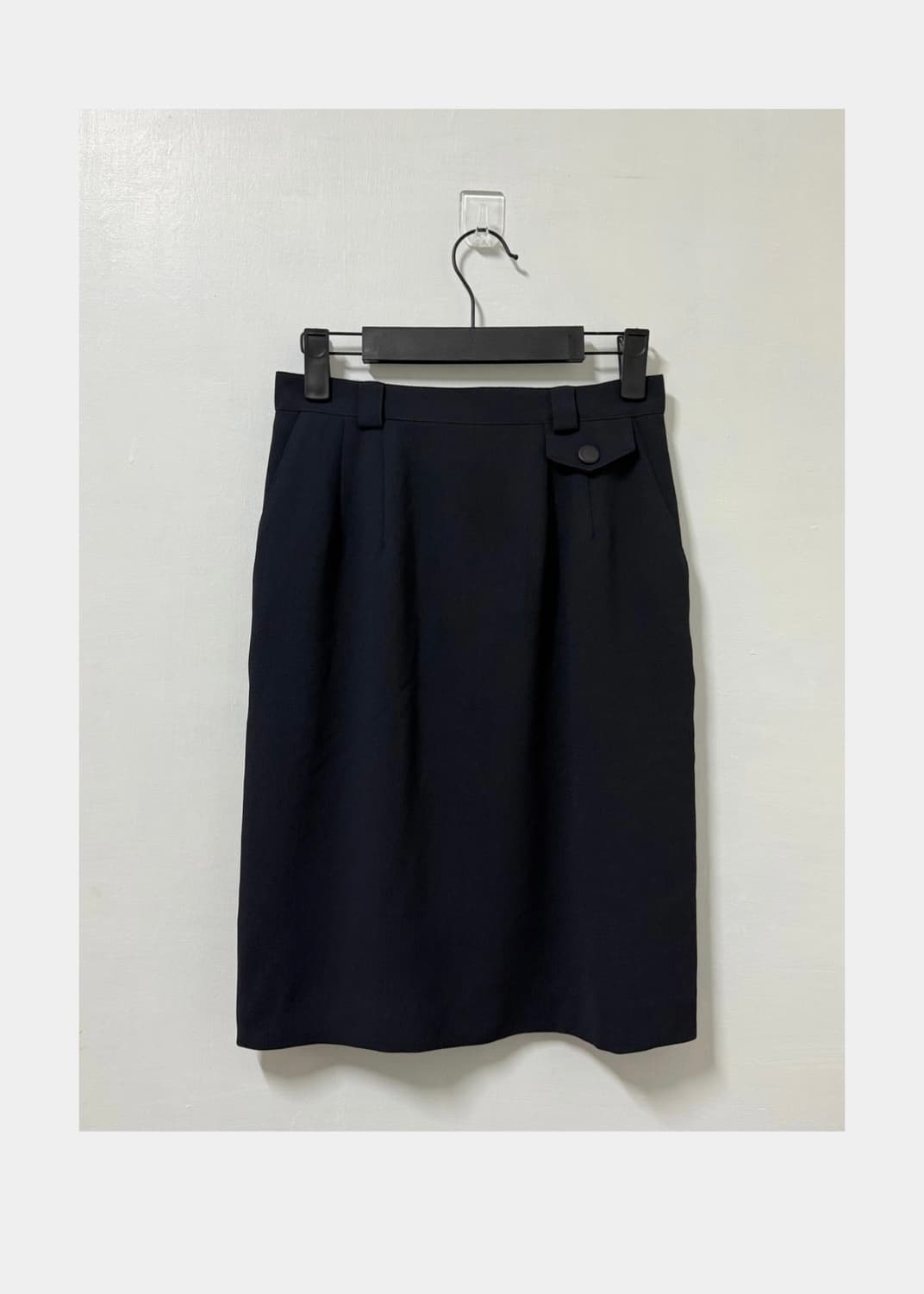 네이비 포켓 미디 스커트 상품이미지1