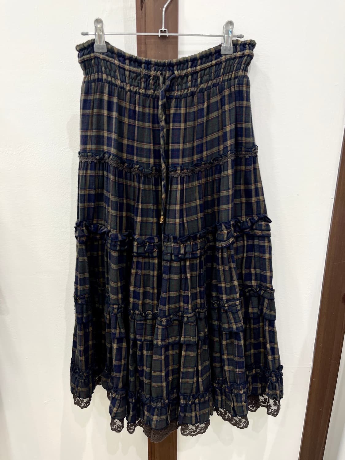 plaid ruffle breeze skirt 상품이미지6