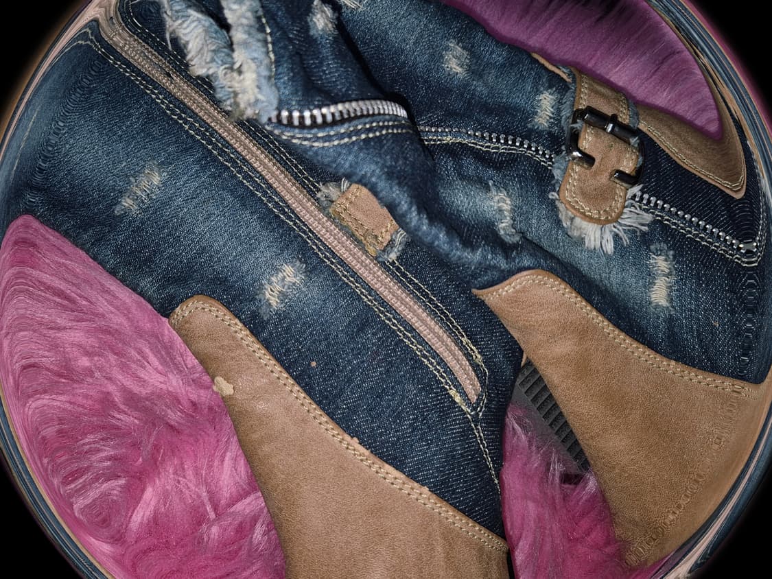 Vintage y2k Grunge denim buckle Boots 상품이미지3