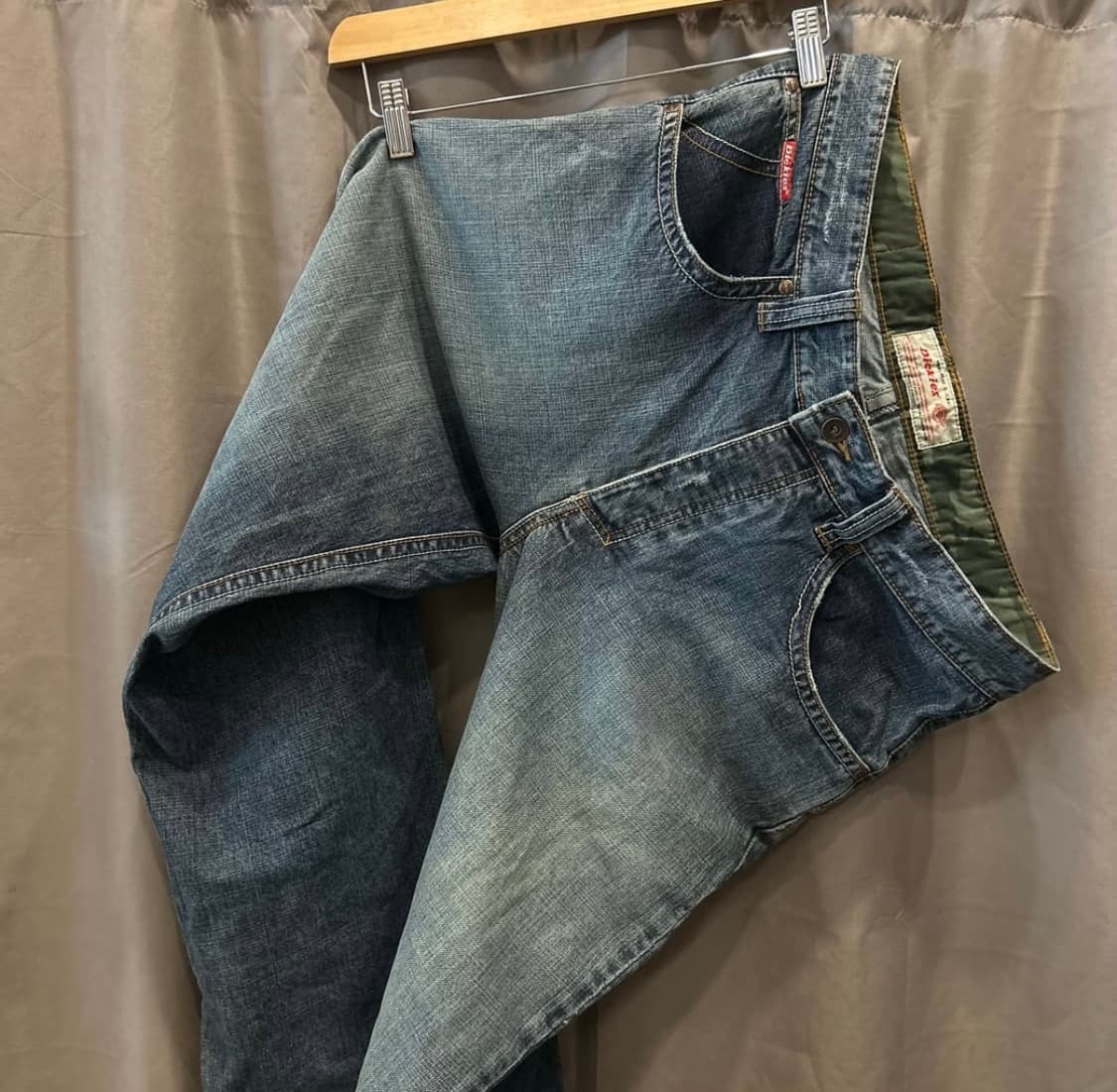 카모 디테일 디키즈 워크데님팬츠34X32 상품이미지6