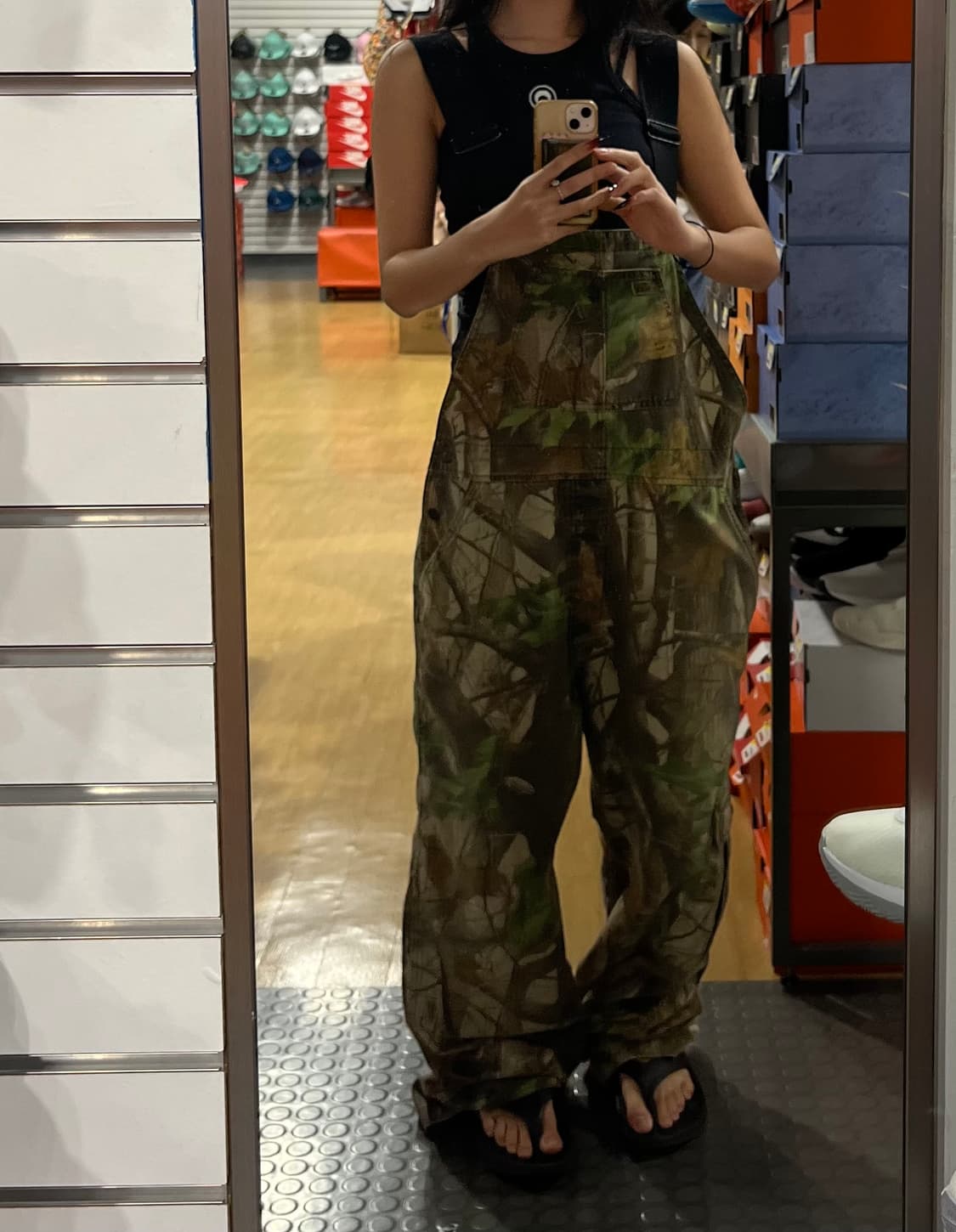 빈티지 카모 forest 멜빵팬츠 상품이미지5