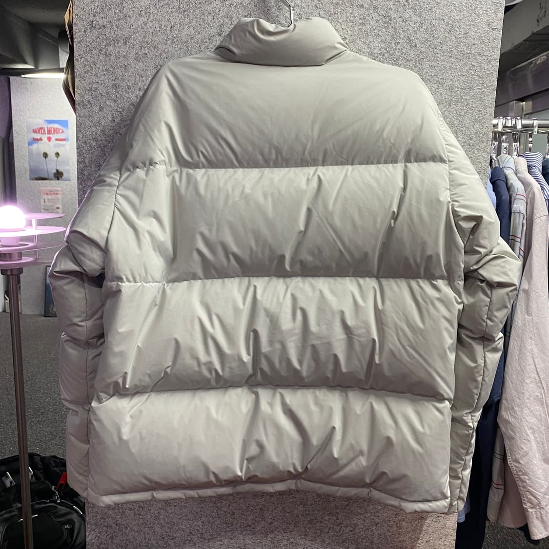 인사일런스 나일론 라이트그레이 패딩 B3346 상품이미지4