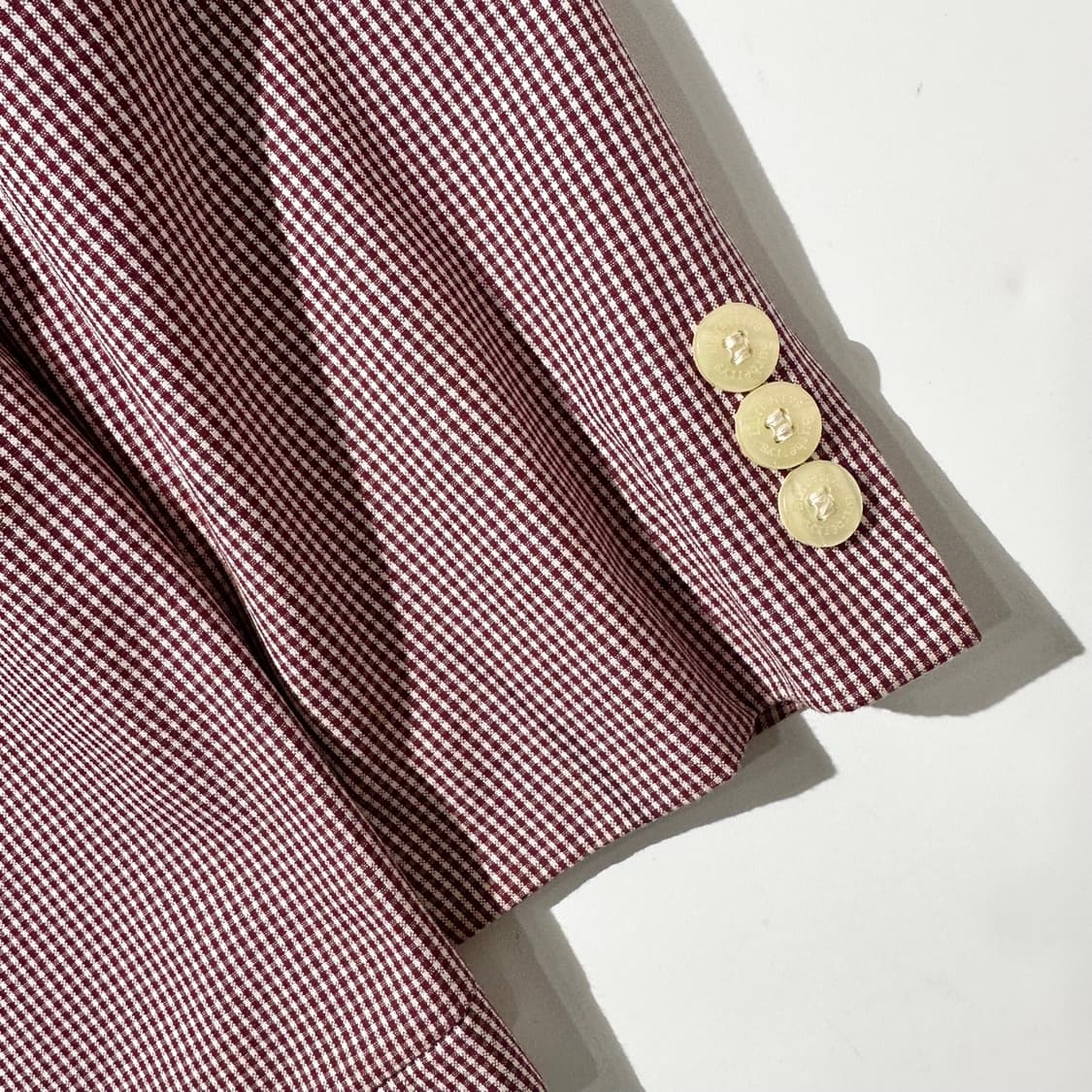 버버리 크레스트 로고 포켓 깅엄 체크 싱글 블레이저 상품이미지7