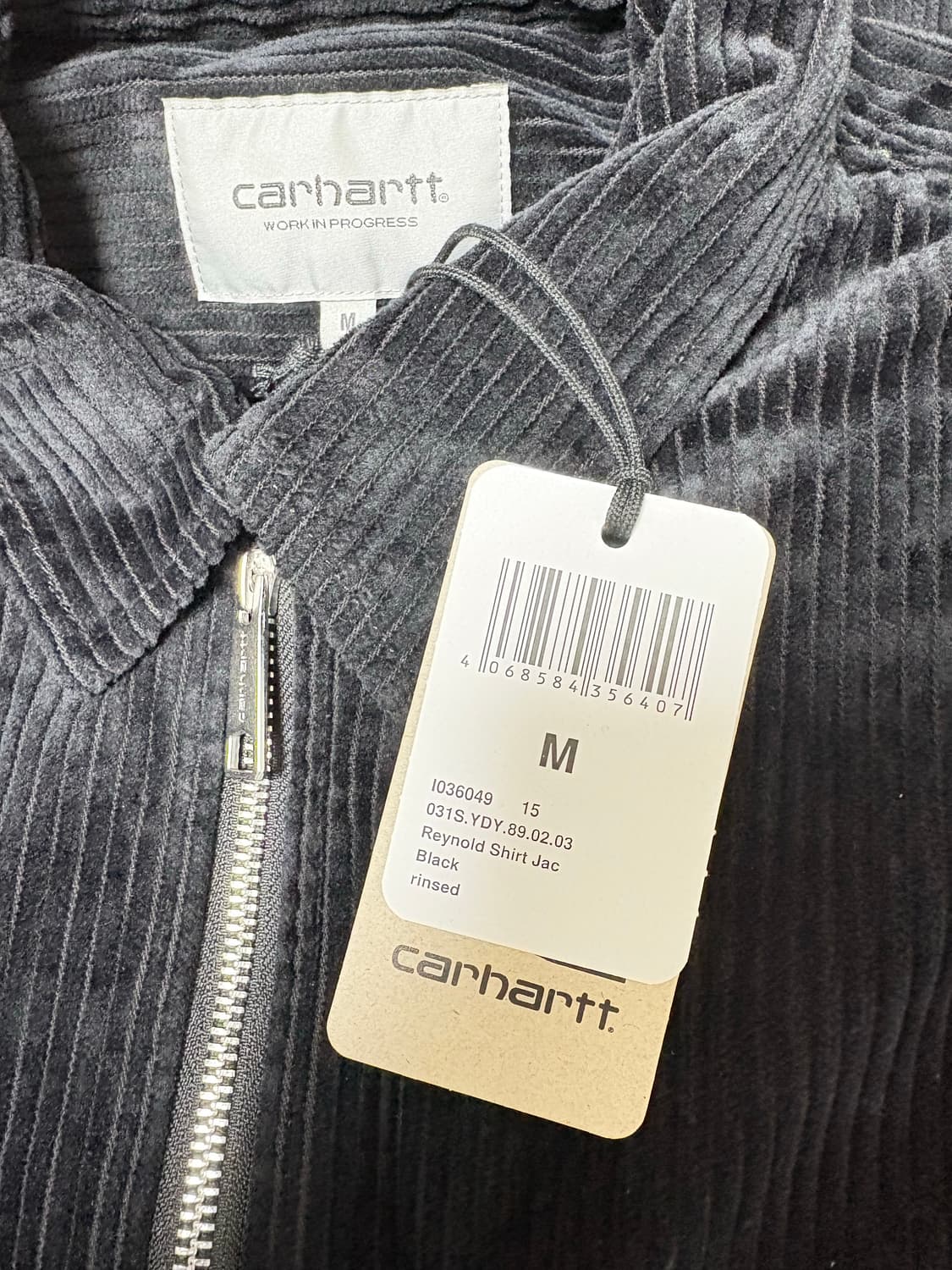 칼하트WIP 레이놀드 셔츠 자켓 블랙 린스드 M 상품이미지2