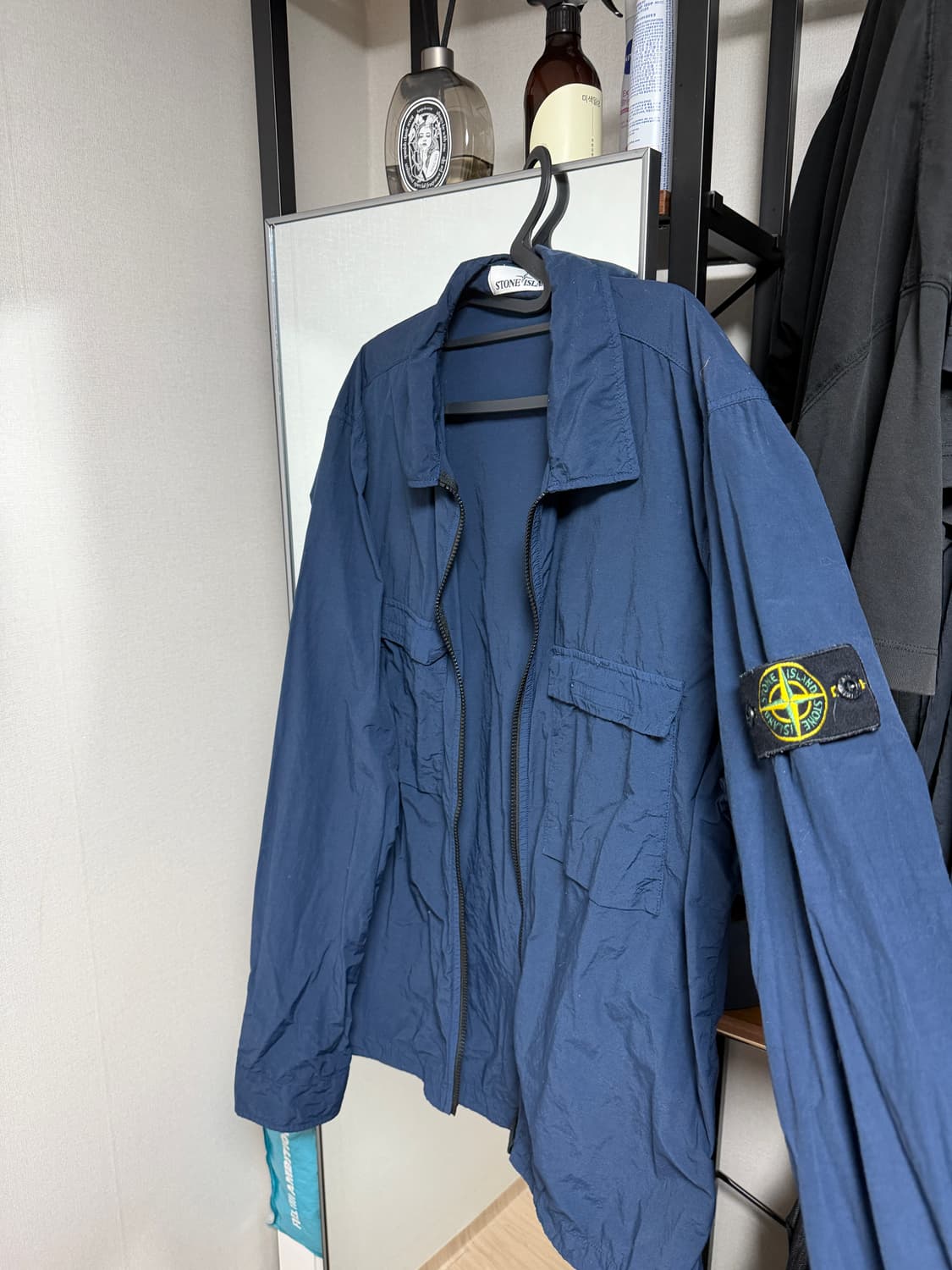 20ss 스톤아일랜드 네이비 나일론 오버셔츠 상품이미지5