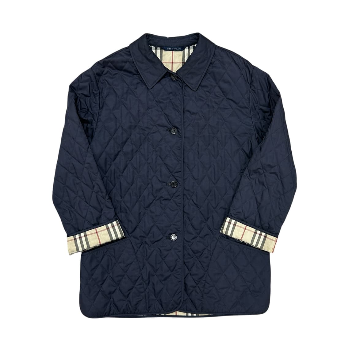 버버리 우먼스 네이비 퀼팅자켓(M) 상품이미지1