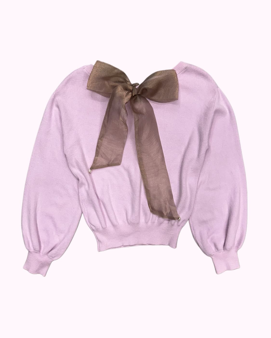 ribbon pink crop knit 상품이미지4