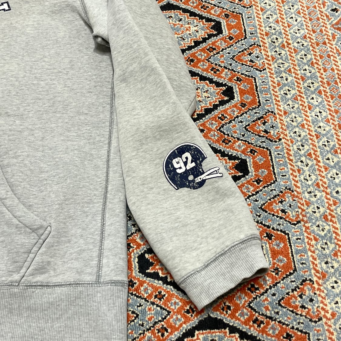 아베크롬비 풋볼 프린팅 그레이 기모 후드티셔츠 여성FREE 상품이미지3