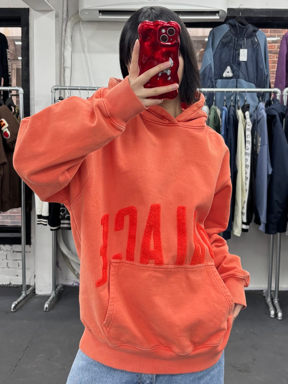 팔라스 플리스 빅로고 후드티 상품이미지1