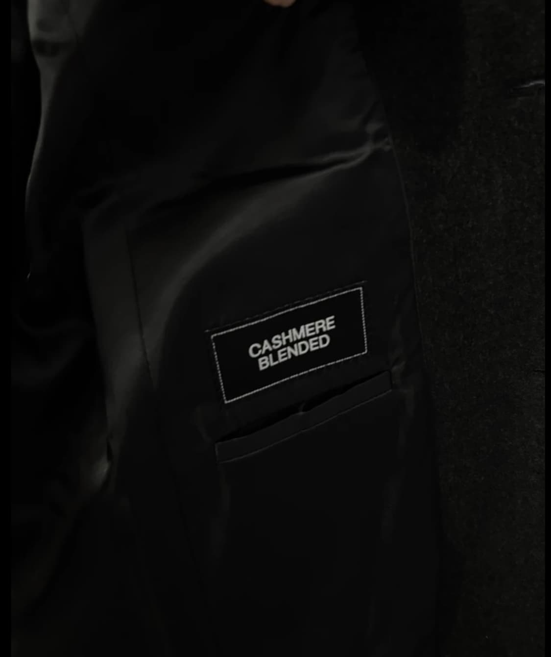 한섬 시스템SYSTEM 블랙 캐시미어 코트 95 상품이미지6