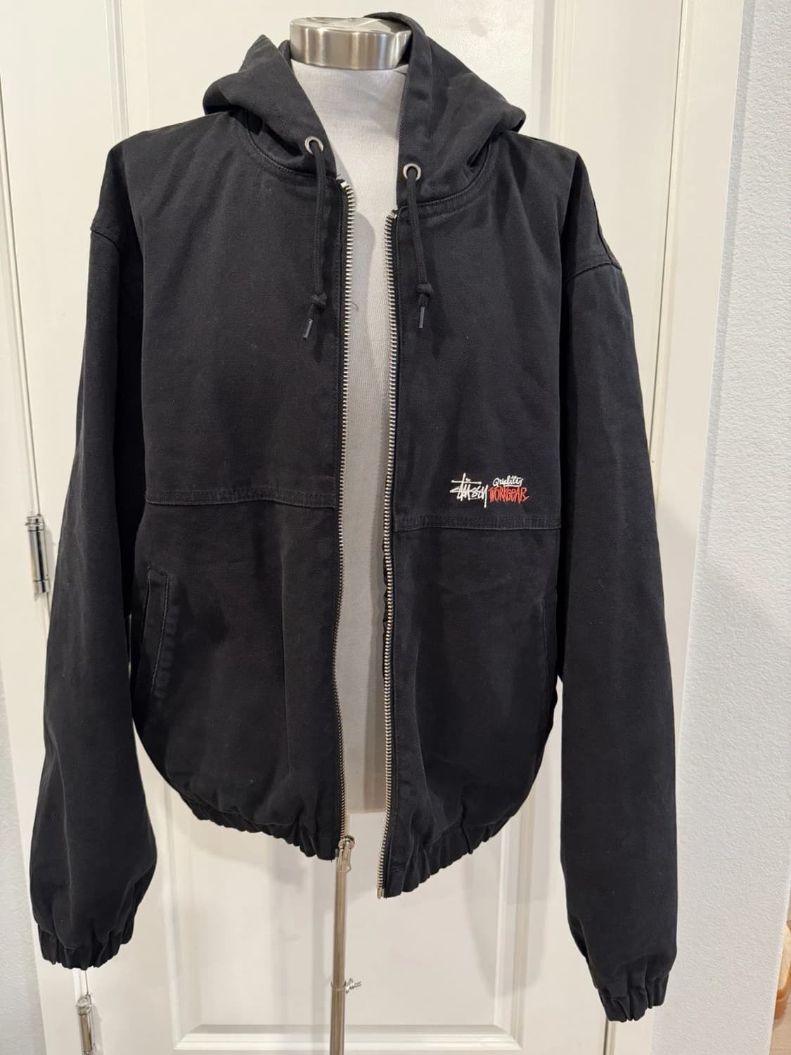 스투시 인슐레이티드 캔버스 워크 자켓 블랙 상품이미지6