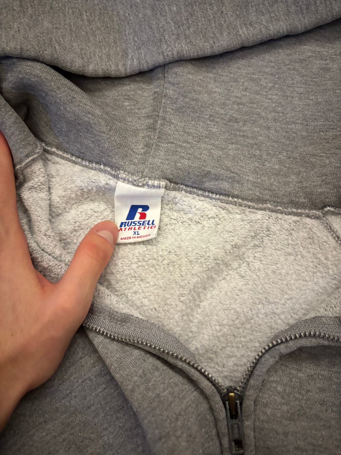 빈티지 러셀 후드집업 그레이  상품이미지2