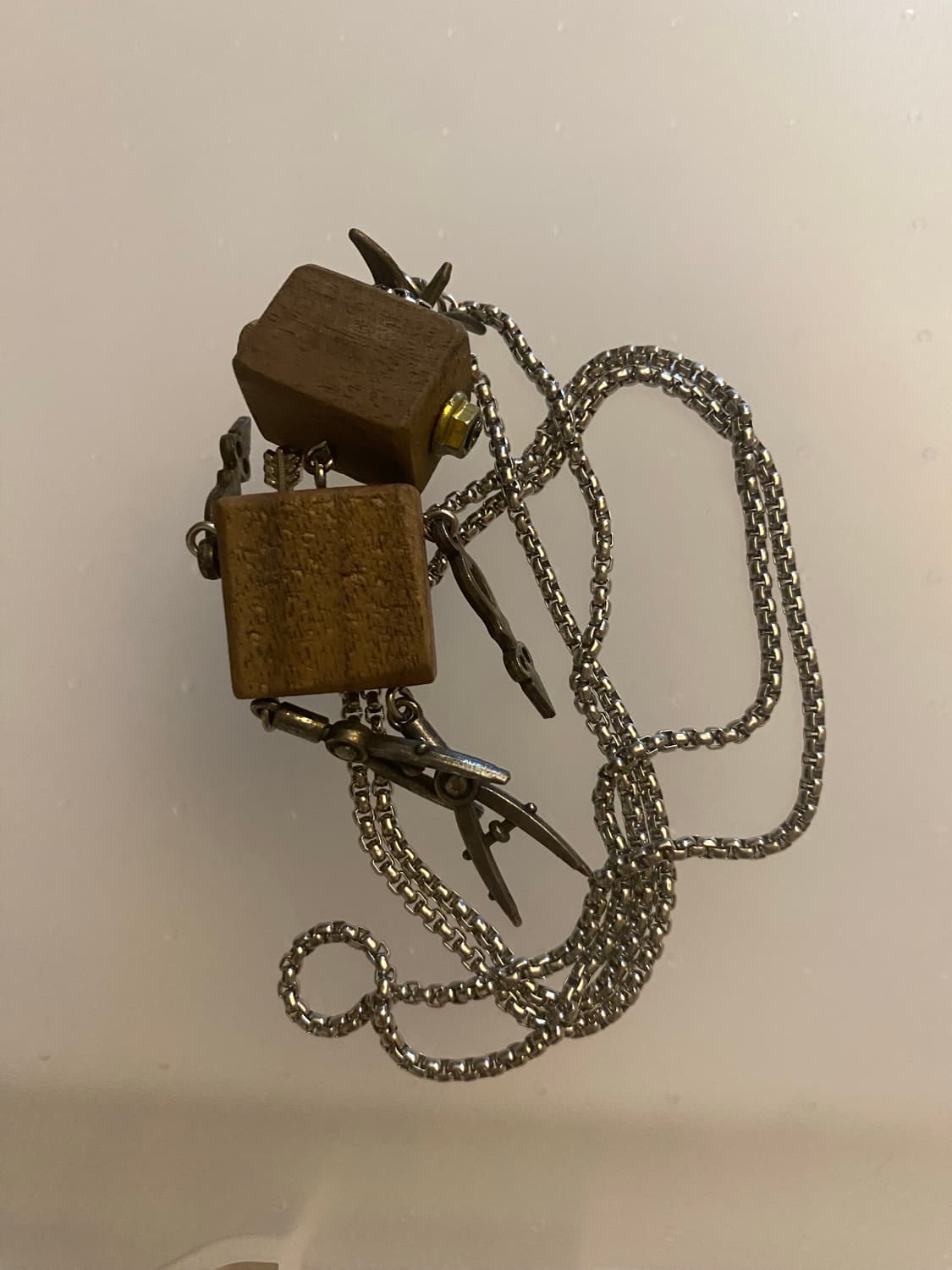 Vintage handmade antique wood necklace 상품이미지4