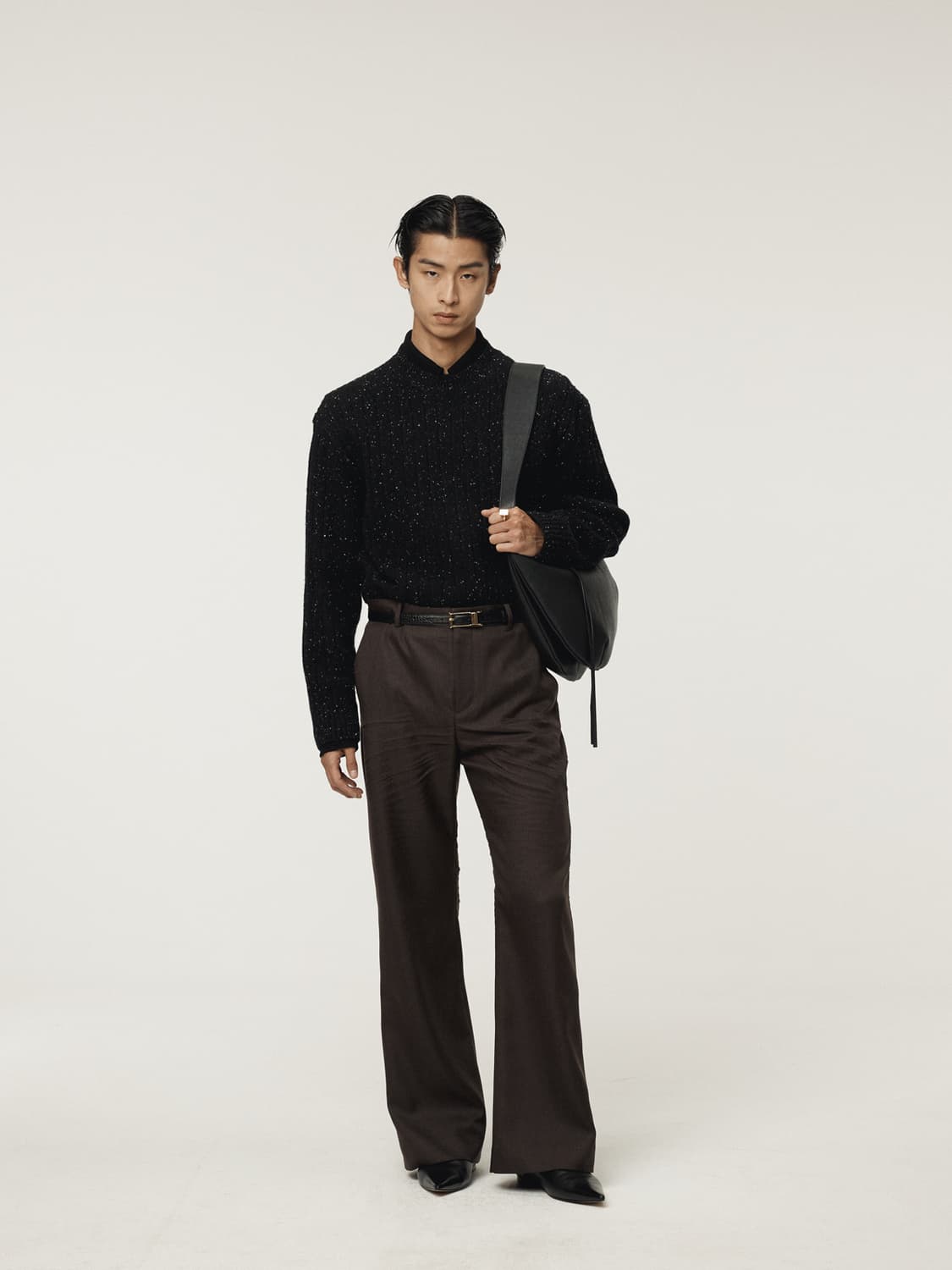 렉토 25FW 캔디 부클레 니트 탑 스웨터 블랙 상품이미지5
