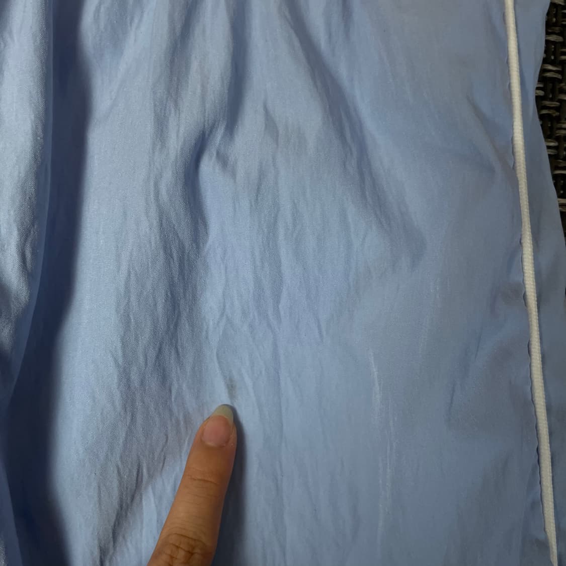  (밴딩) 빈티지 스카이블루 나일론 스트링 트레이닝 팬츠  상품이미지5