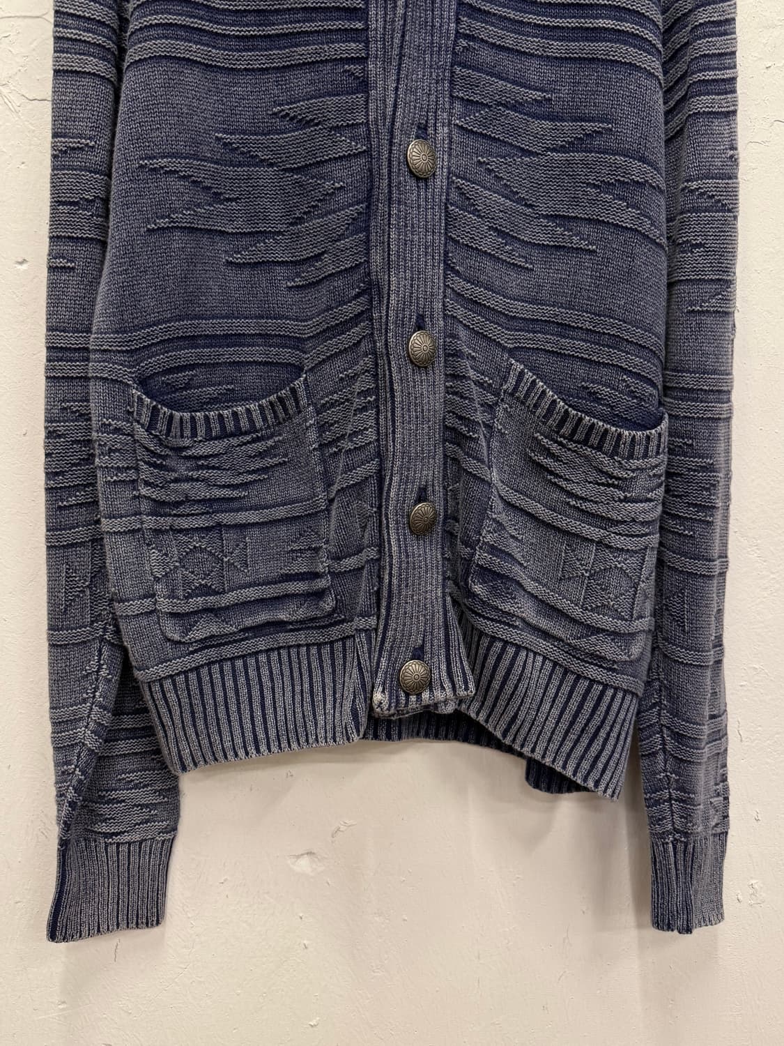 L) NAVY Cotton Shawl Collar Cardigan 상품이미지4