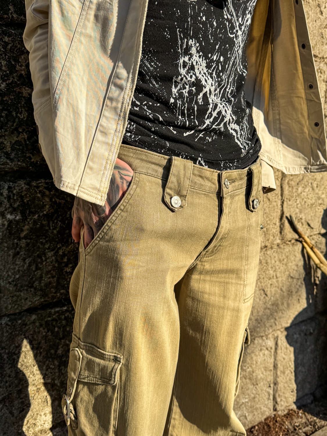 Vintage Wash Bootcut Cargo Pants 상품이미지2