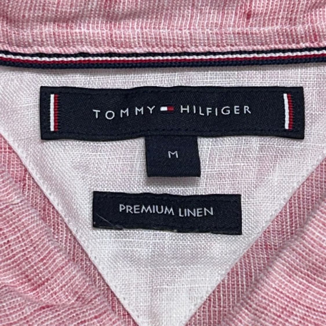 TOMMY HILFIGER 린넨 블렌더 셔츠 핑크 M 상품이미지5