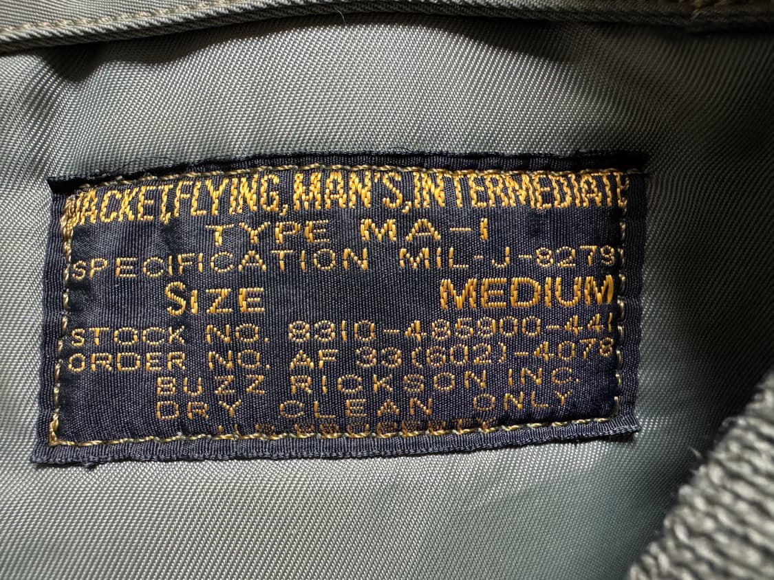 버즈릭슨 ma-1 M 상품이미지2