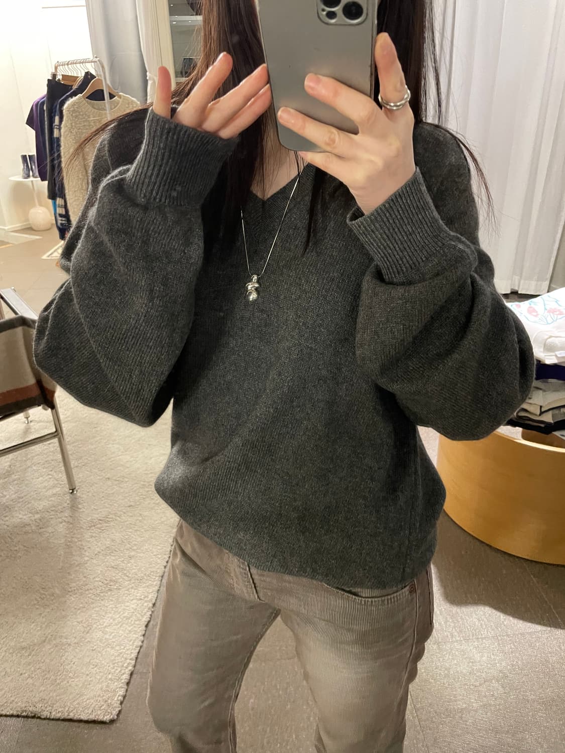 vintage cashmere 100 v-neck knit 상품이미지6