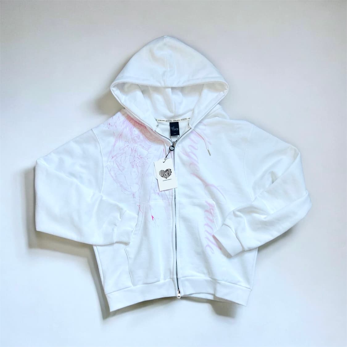 러브이즈트루 캐캐체 후드집업 화이트 상품이미지2