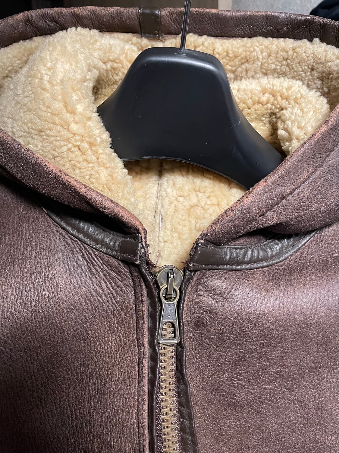 빈티지 무스탕후드 자켓 상품이미지3