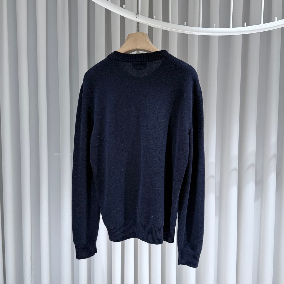 L / 에르메스 H로고 캐시미어 네이비 니트 상품이미지4