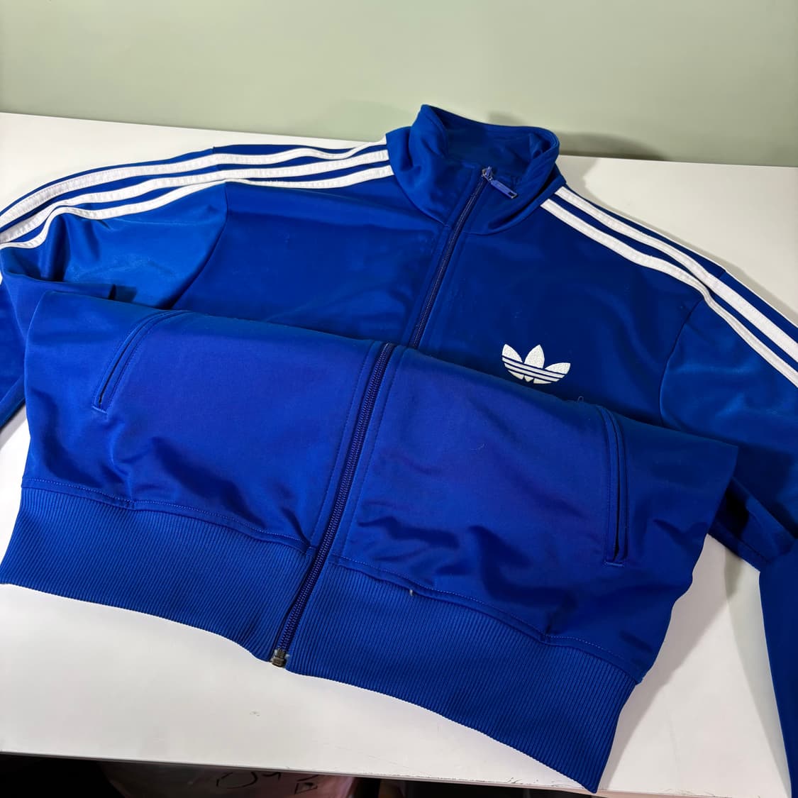 XL 105 아디다스오리지날 블루 파이어버드 트랙탑 집업져지 상품이미지2