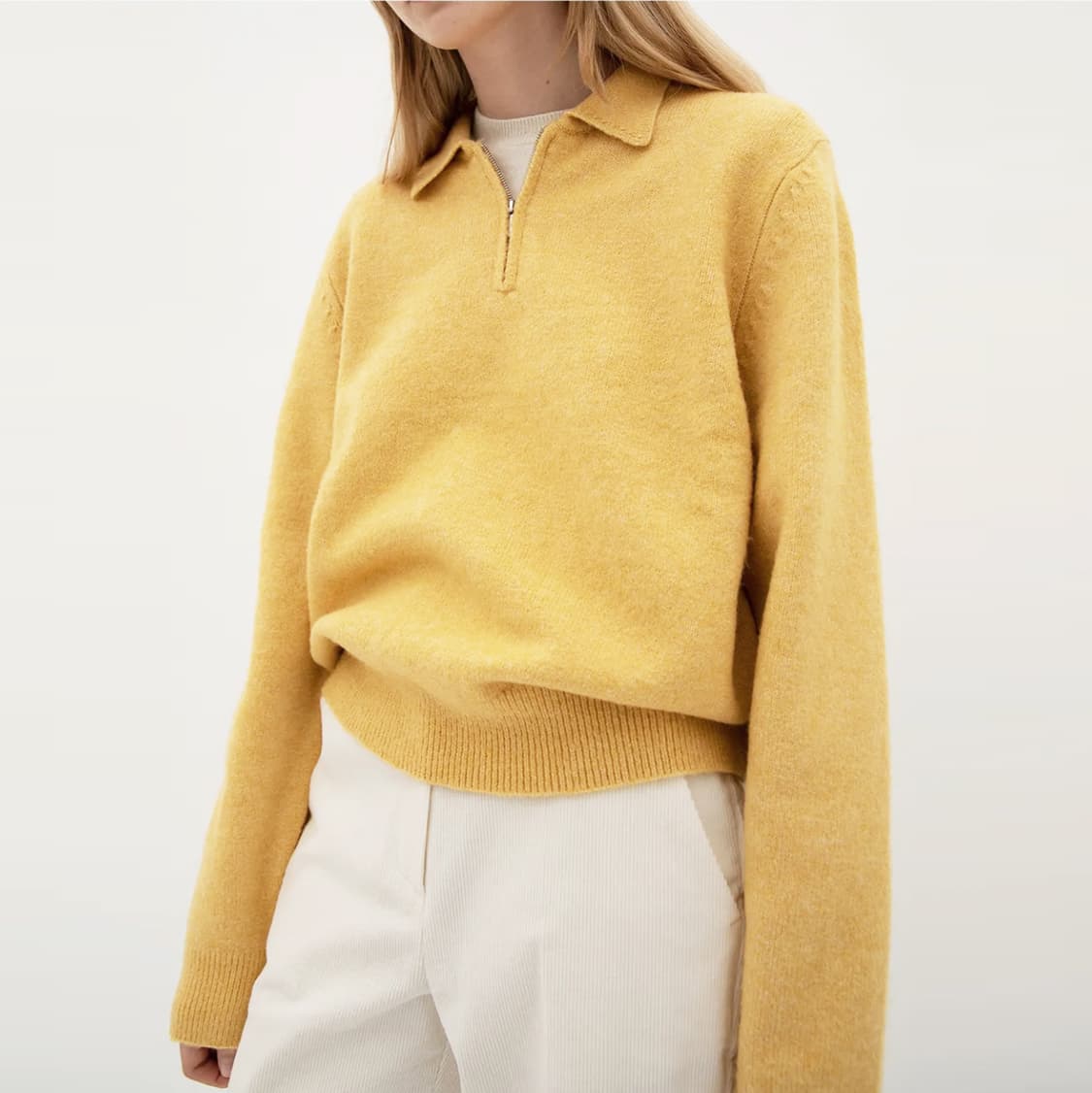 르바(LEVAR) 카라집업 니트 프리사이즈 상품이미지2