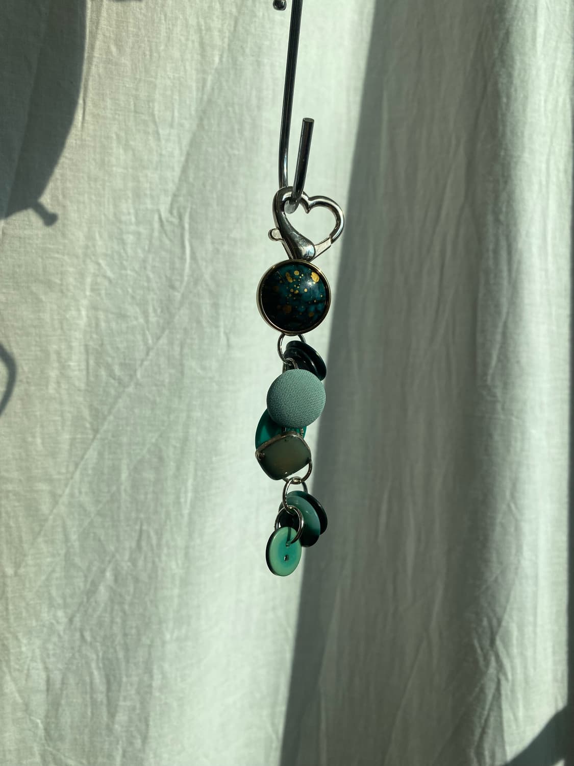 vintage button keyring_blue 상품이미지3