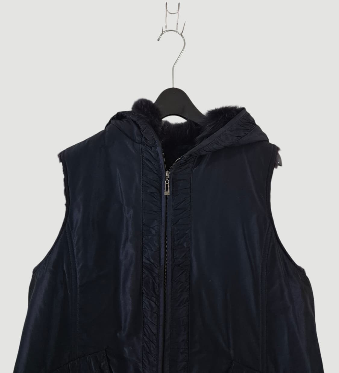 [77~88]LEE YOUNG A 여자 토끼 여우털 퍼 조끼점퍼 상품이미지2