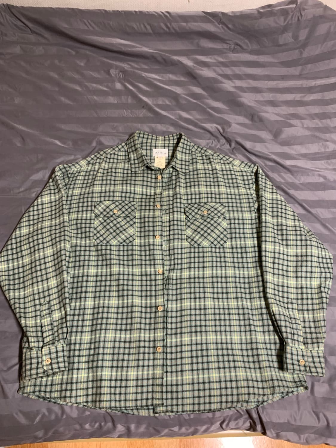 카키스 체크셔츠 상품이미지1