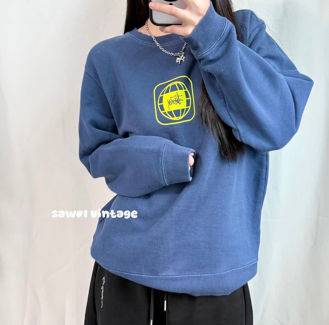 스투시 올드스쿨 맨투맨 상품이미지2