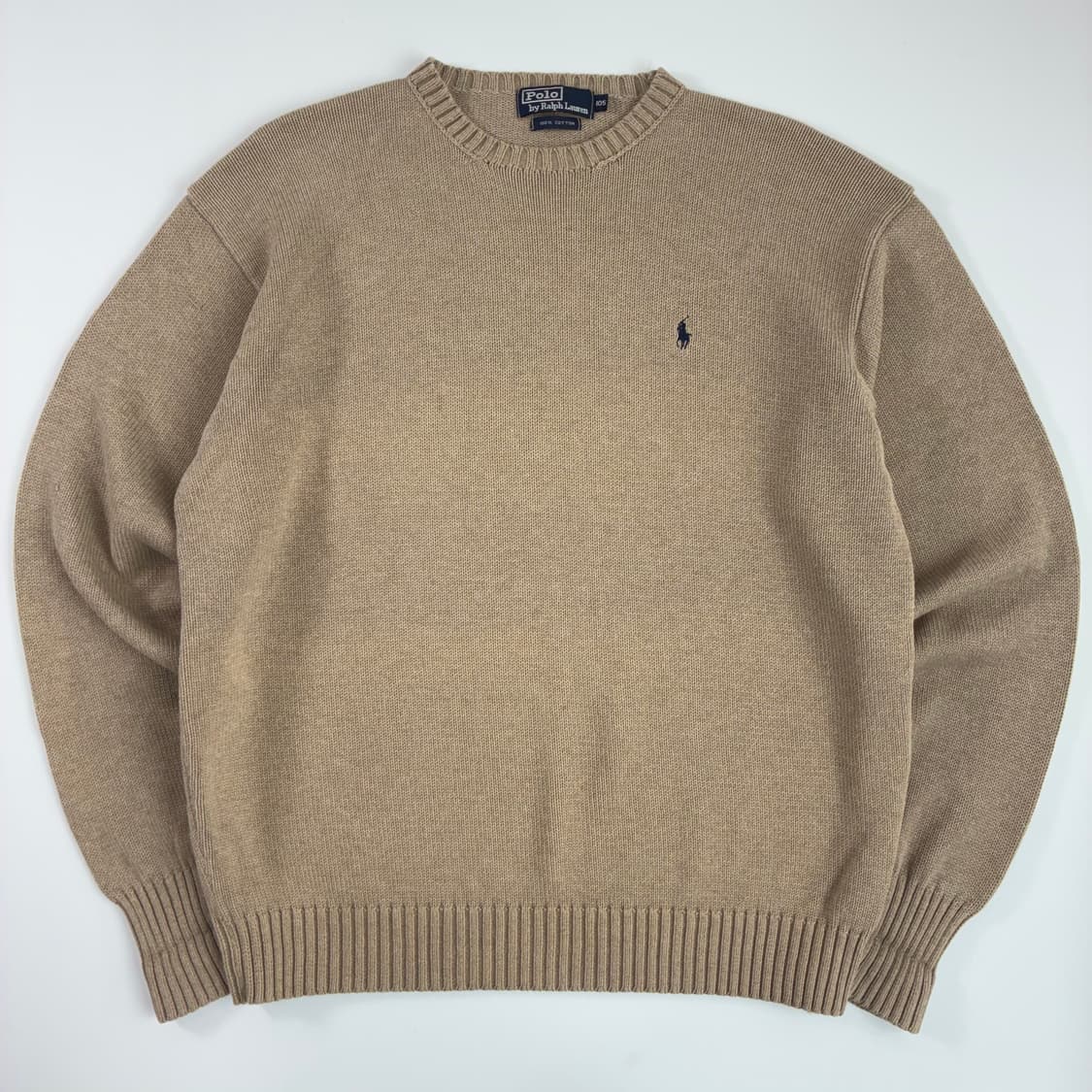 Polo 폴로 랄프로렌 오트 베이지 코튼 라운드 니트 상품이미지1