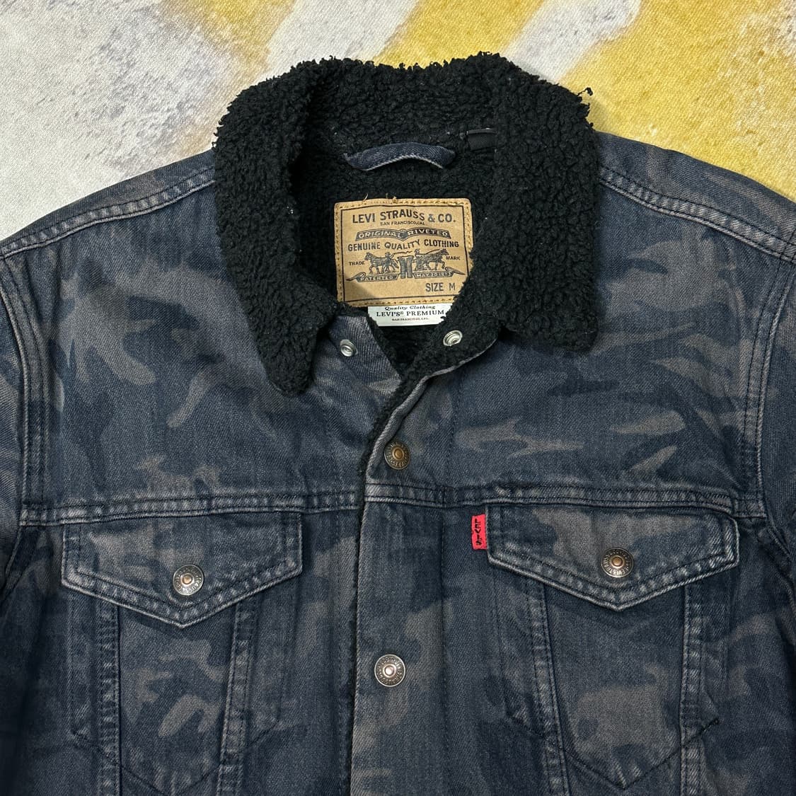 리바이스 카모플라쥬 양털 데님자켓 m 상품이미지2
