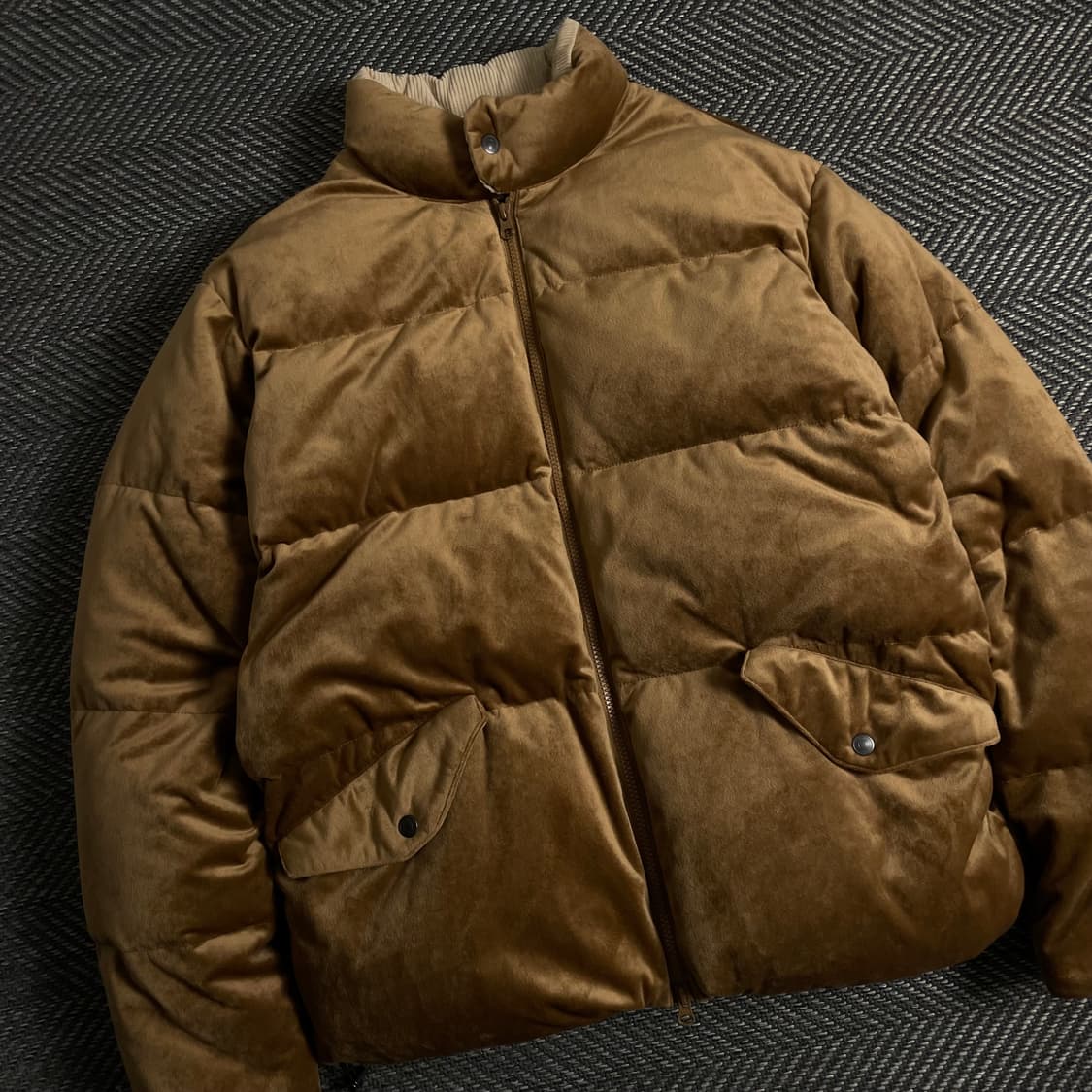 프리즘웍스 아메카지 브라운 벨벳 다운 푸퍼 패딩y 3659 상품이미지1