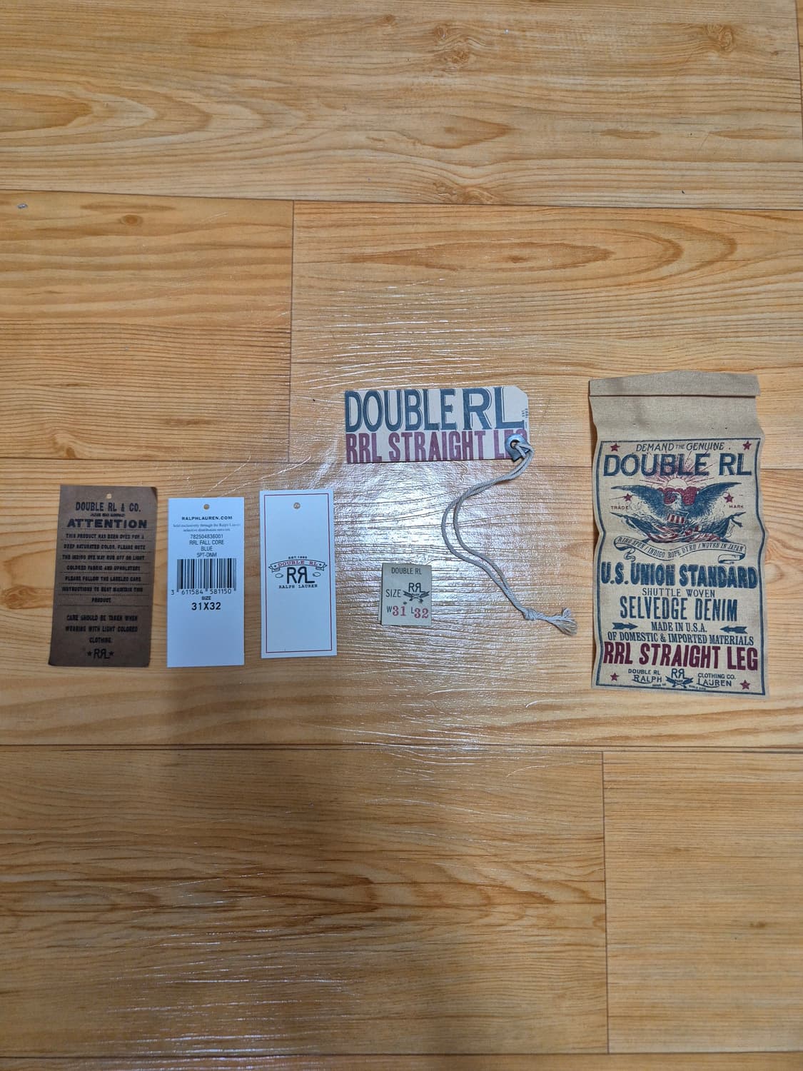 RRL 스트레이트 핏 원스 워시 셀비지 진(31x32) 상품이미지5