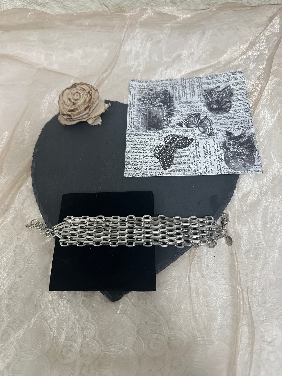 빈티지  고딕 멀티 링크 메탈 팔찌 상품이미지2