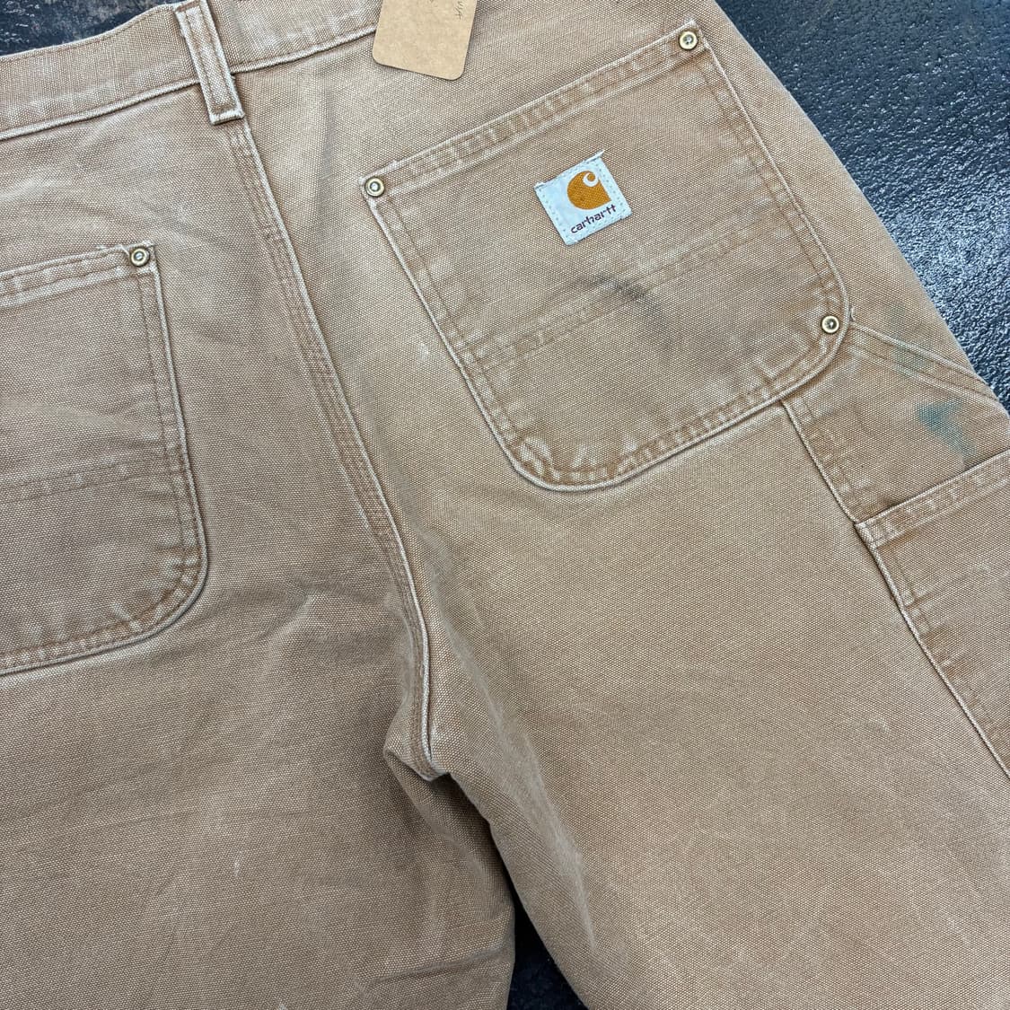 (30)칼하트 베이지 더블니 워크 팬츠 상품이미지6