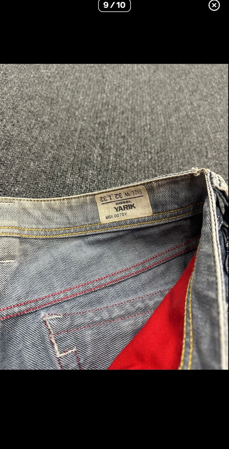 32) 디젤 빈티지 워싱 자수 데님팬츠 상품이미지6