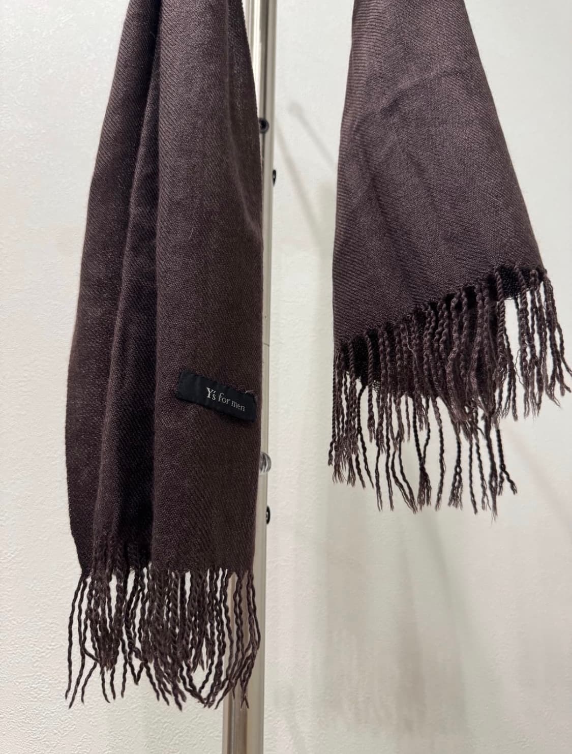 Yohji Yamamoto 00's 울 캐시미어 브라운 머플러 상품이미지3