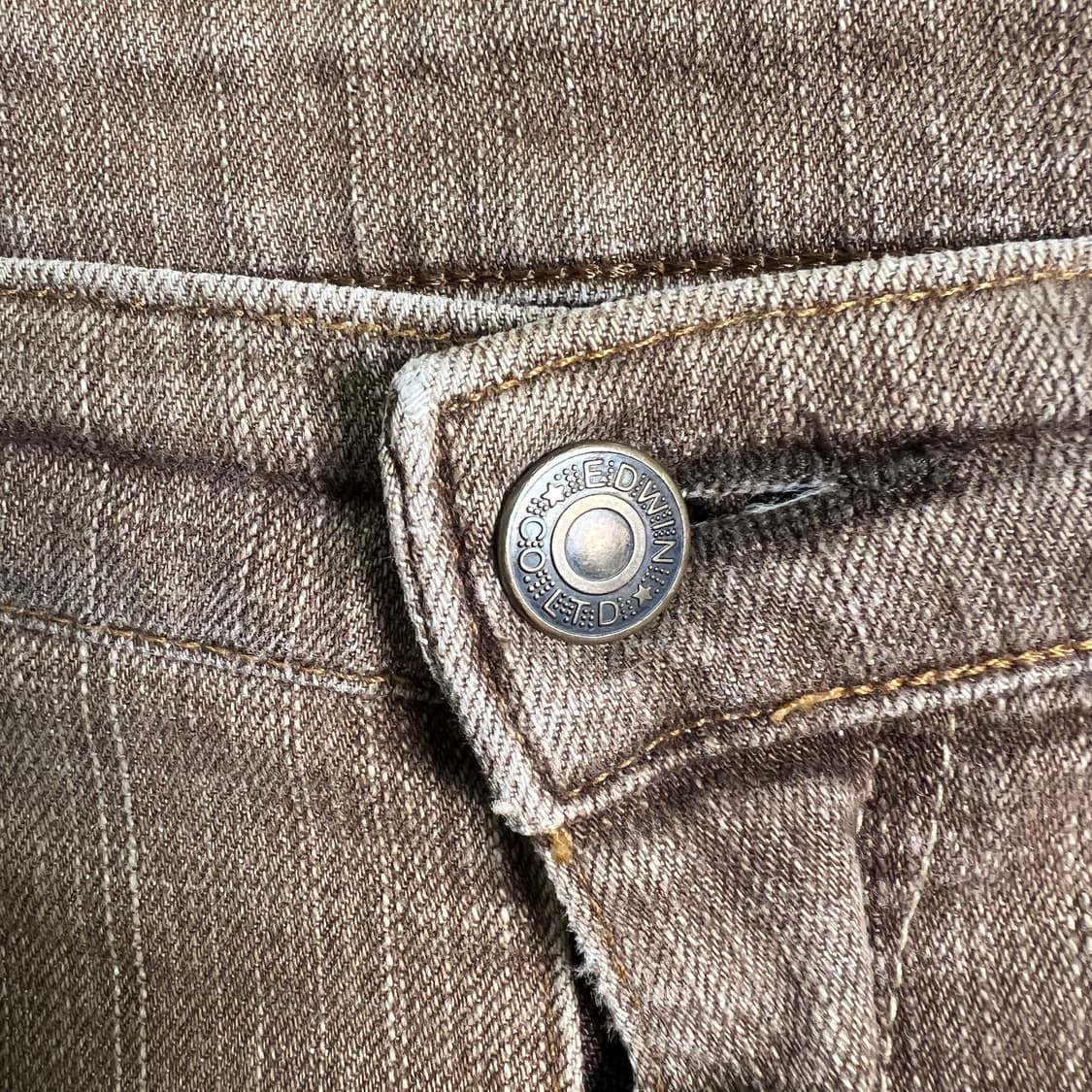 에드윈 인터네셔널 404 브라운 워싱 데님 팬츠 37 상품이미지6
