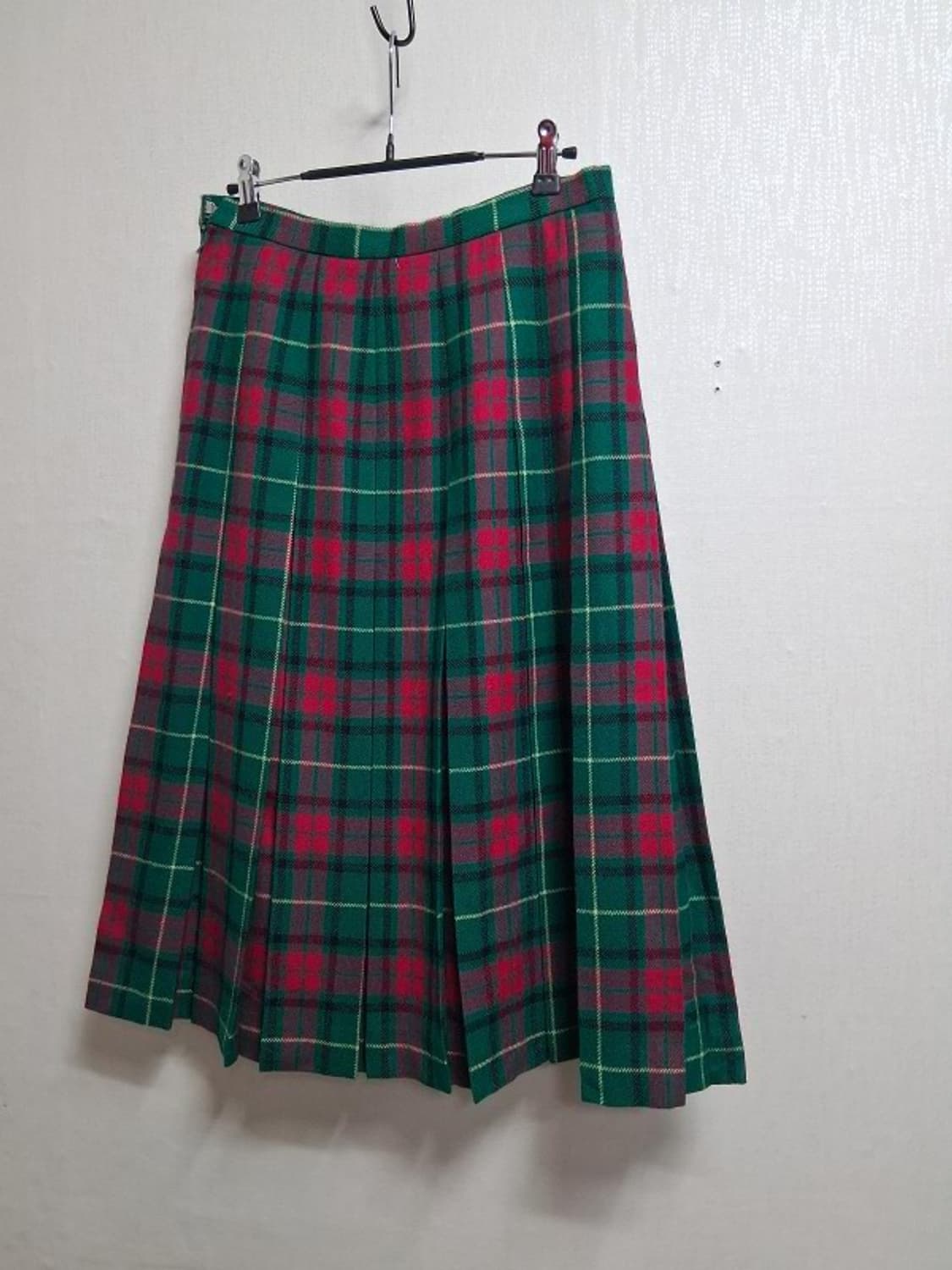 일본빈티지수입 Vogue 순모 체크 주름스커트 롱 28 
원산지 일본 소 상품이미지2