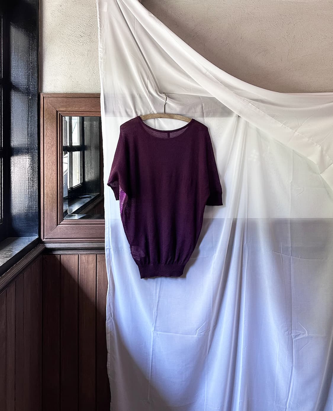 BENETTON sheer mohair knit top 상품이미지7