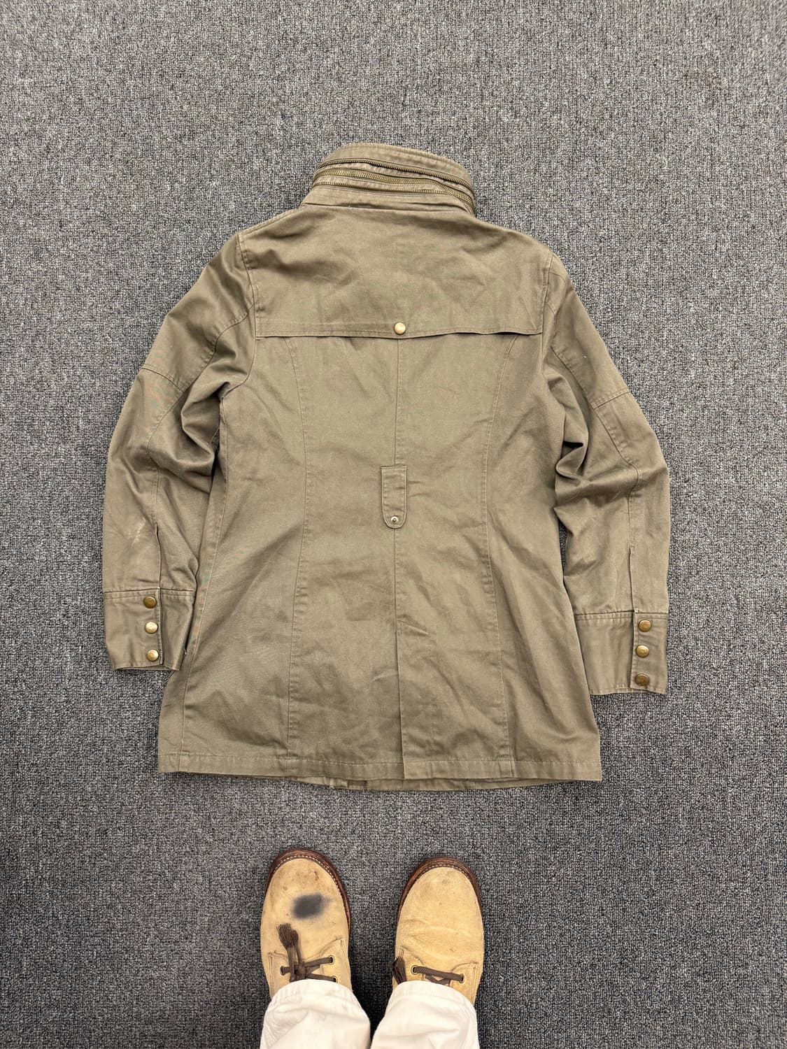 PRESQUE TOUT 빈티지 여성 후크 올리브 야상 상품이미지7