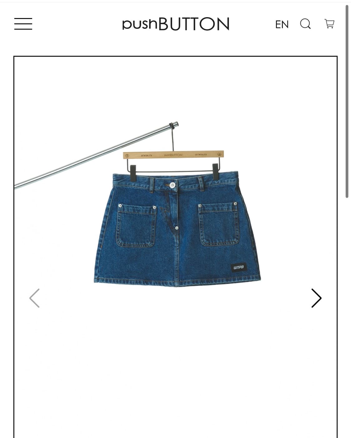 <Pushbutton> Blue denim mini skirt 상품이미지1