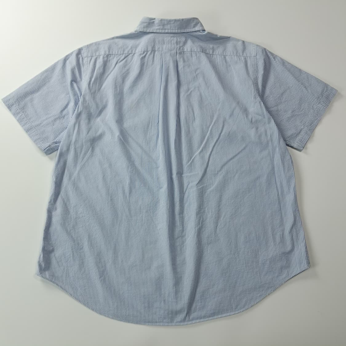 CK712 2XL 폴로 00s 시어서커 블루 스트라이프 반팔 셔츠 남방 상품이미지6