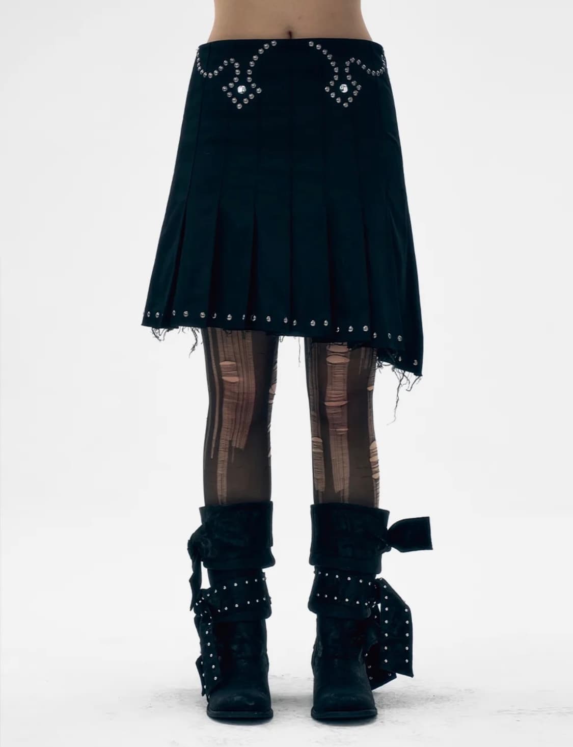 와이이이엘 26 SS 스커트 Yeel STUDDED PLEATED  상품이미지3