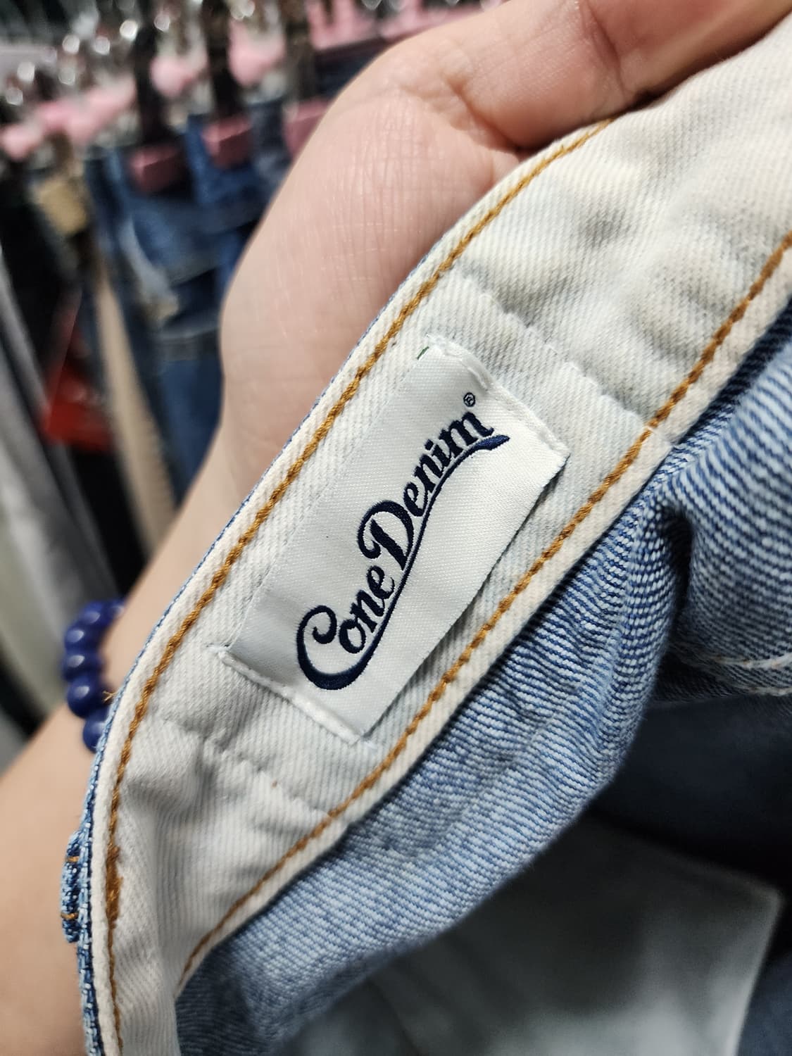 리넥츠 콘밀데님 셀비지 와이드 데님팬츠 상품이미지7