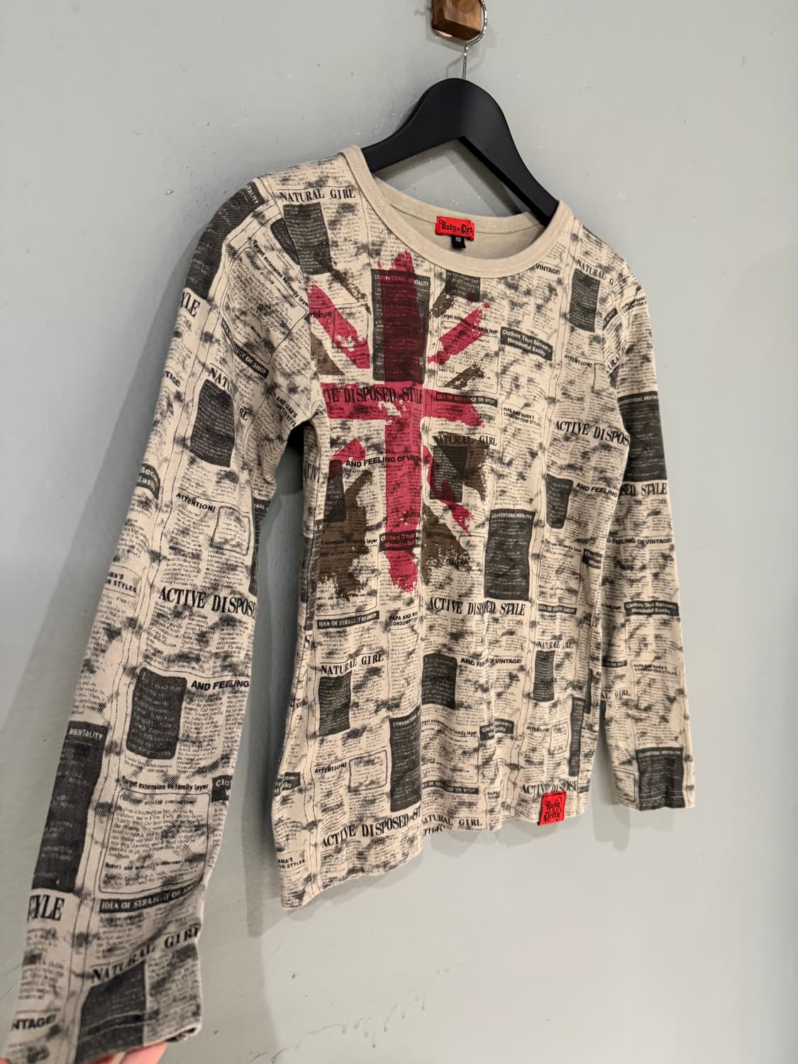 newspaper uk flag printing long sleeve 상품이미지6